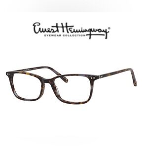 Ernest Hemingway H4808 Eyeglasses Unisex, Brown Marble, 52/17/140